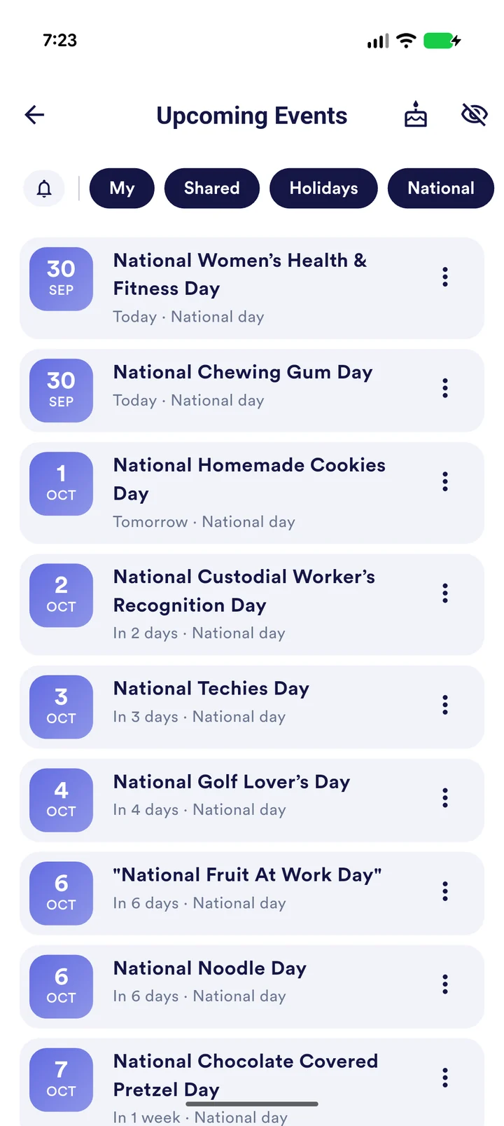 Upcoming events: today’s national days and what is coming up next